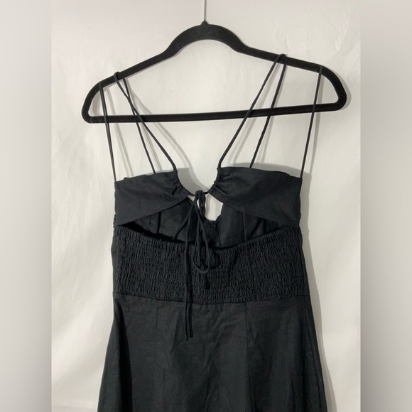 Zara Black Strapless Bodycon Dress with Slit - Picture 9 of 12